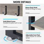 Garderobenständer-Schuhbank-Set für den Eingangsbereich, industrieller Garderobenständer