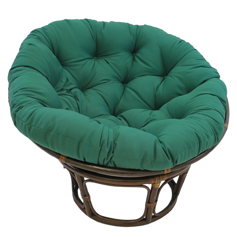 Bali Papasan-Sessel aus Rattan (107 cm) mit Twill-Kissen