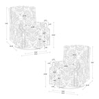 2er-Set 2er-Set Drehsessel mit manueller Rückenlehnenverstellung und 29 Zoll Breite