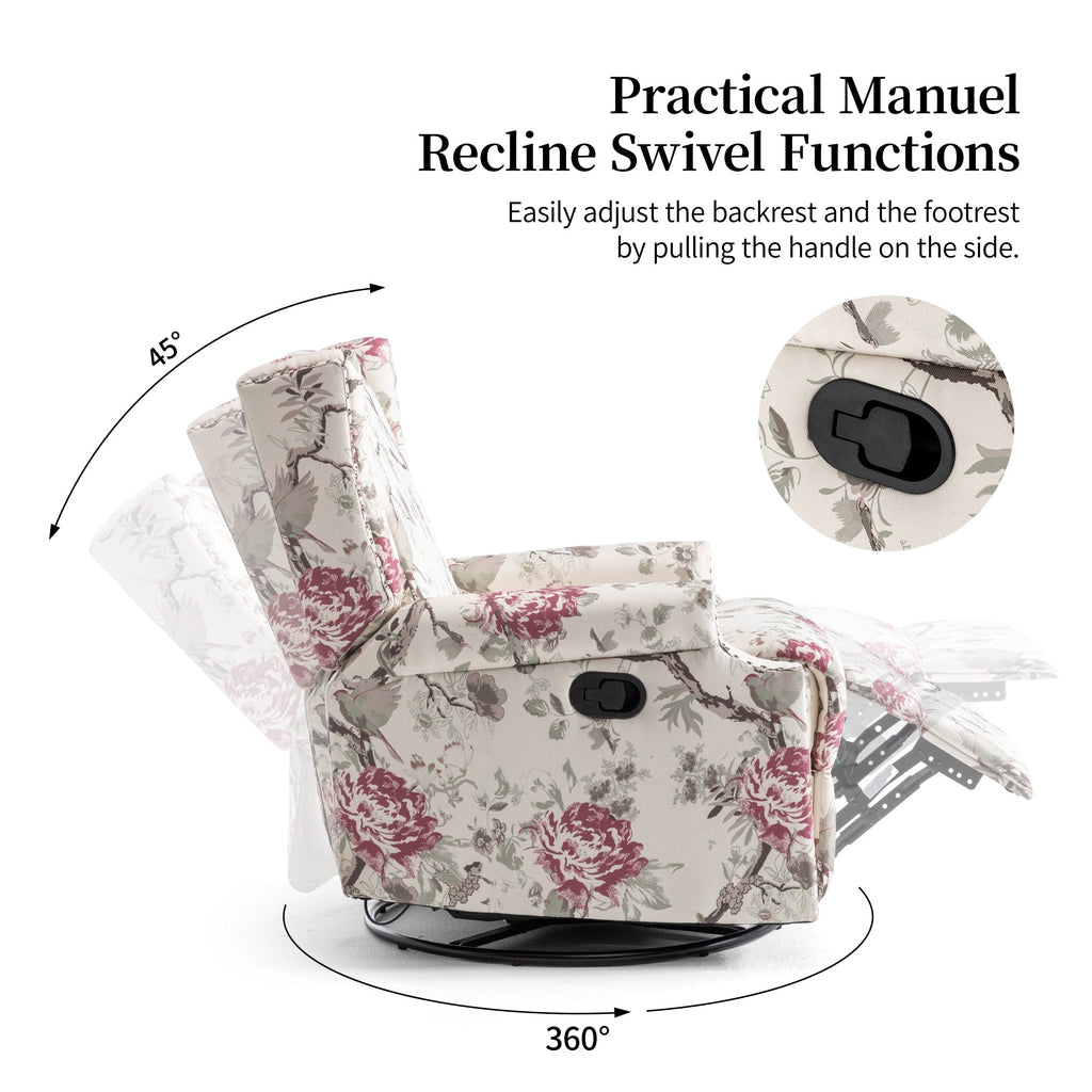 2er-Set 2er-Set Drehsessel mit manueller Rückenlehnenverstellung und 29 Zoll Breite