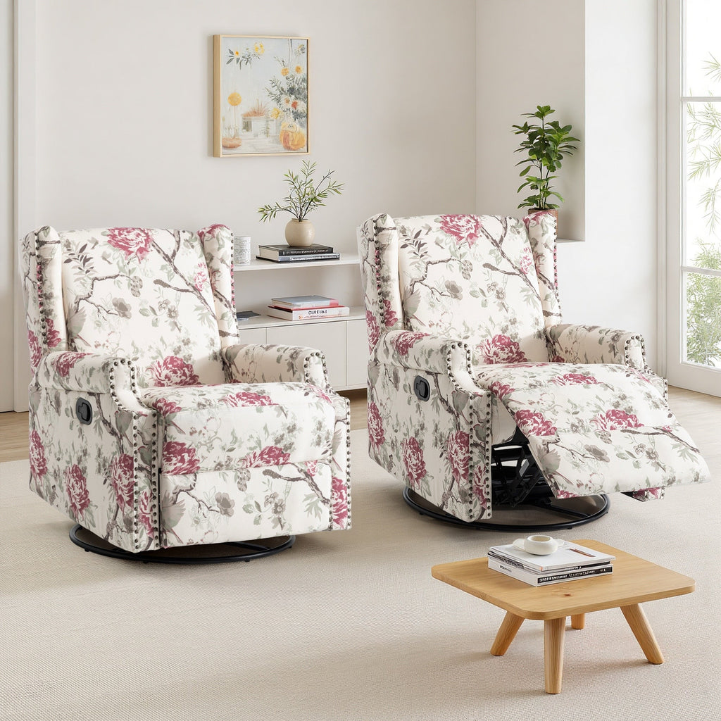 2er-Set 2er-Set Drehsessel mit manueller Rückenlehnenverstellung und 29 Zoll Breite