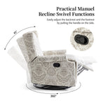 2er-Set 2er-Set Drehsessel mit manueller Rückenlehnenverstellung und 29 Zoll Breite