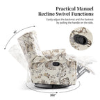 2er-Set 2er-Set Drehsessel mit manueller Rückenlehnenverstellung und 29 Zoll Breite