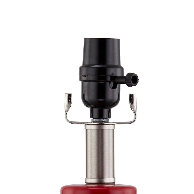 28,5 cm Keramik-Tischlampen-Set mit USB-Anschluss (2er-Set)