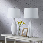 31 Standard Weiße Porzellan Tischlampen Set (2er Set) (2er Set)