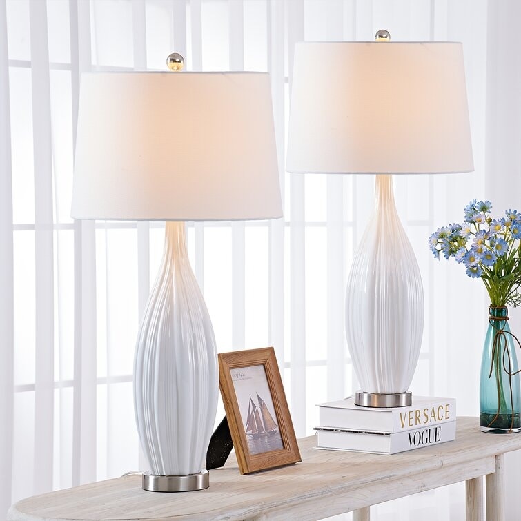 31 Standard Weiße Porzellan Tischlampen Set (2er Set) (2er Set)