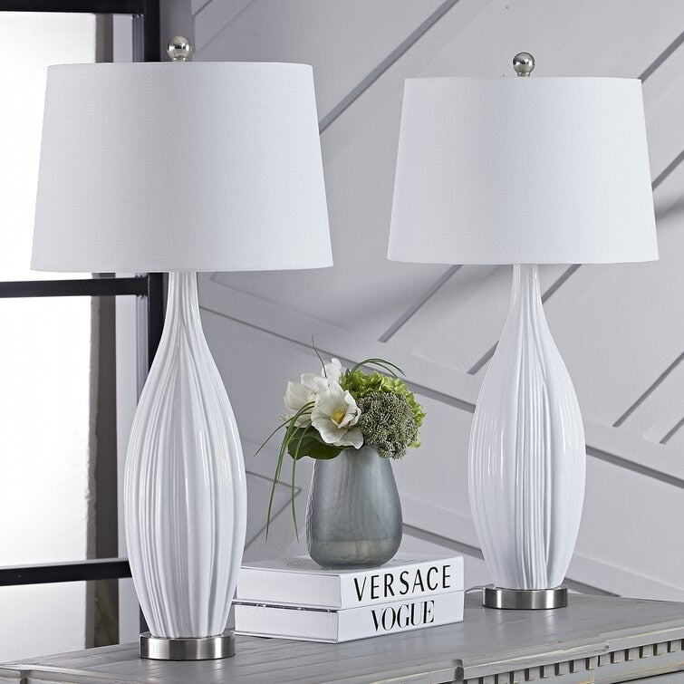 31 Standard Weiße Porzellan Tischlampen Set (2er Set) (2er Set)