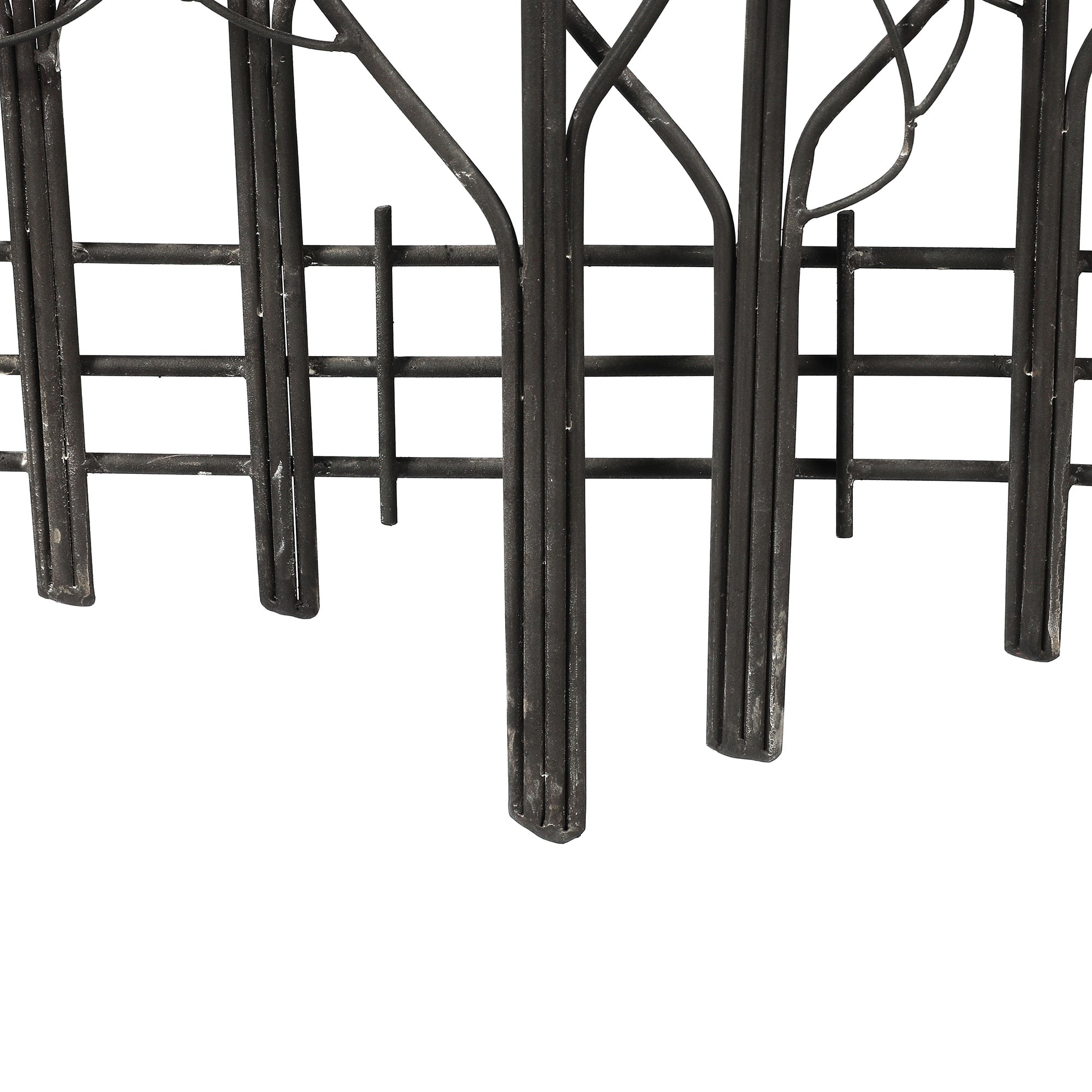 Wanddekoration „Feld der Bäume“ aus schwarzem Metall