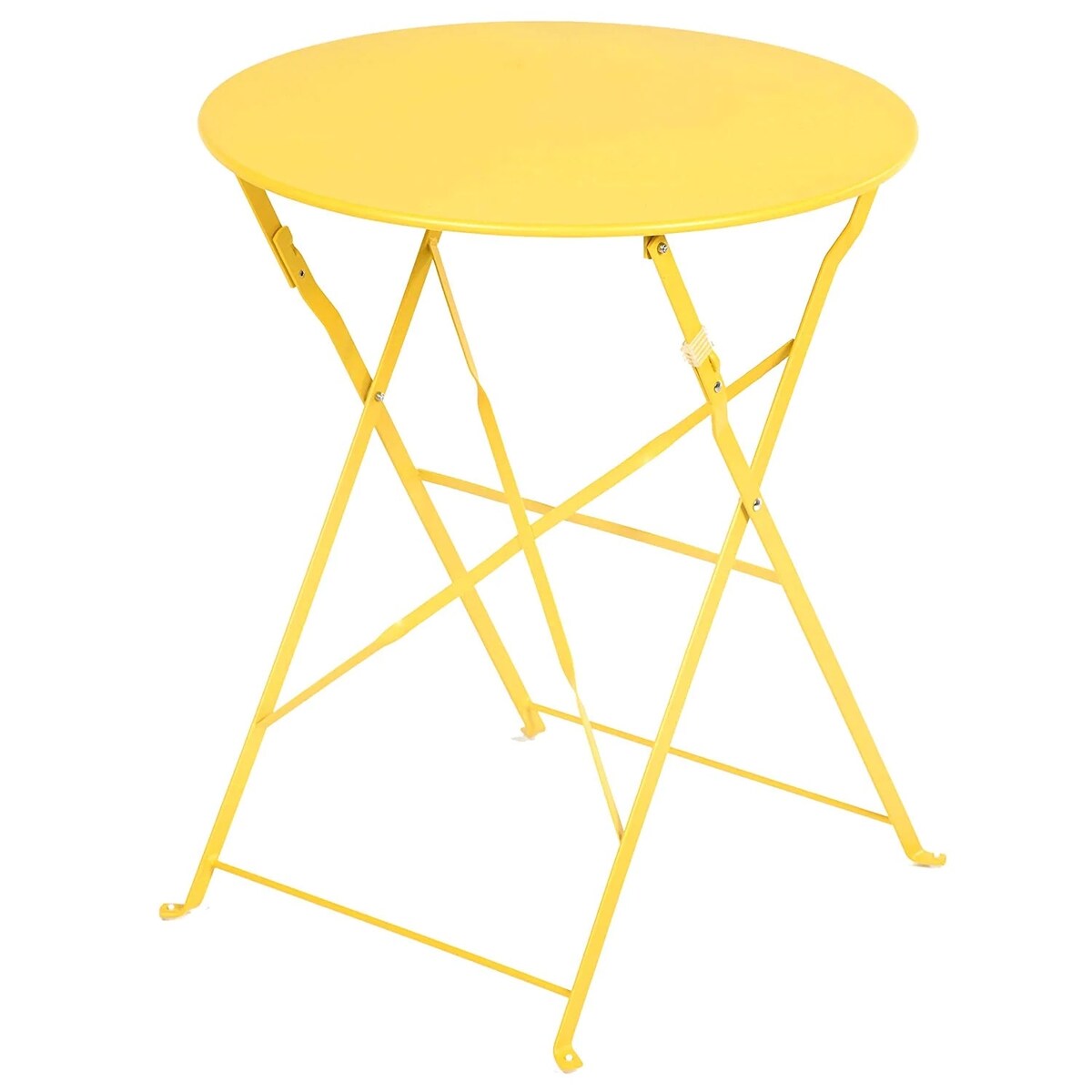 3-teiliges, klappbares Bistro-Set aus Metall, wetterbeständiges Sitzset für drinnen und draußen, für Terrasse, Garten