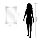 Rechteckiger, abgeschrägter HD-Wandspiegel in klarer Qualität für Badezimmer, Schminktisch und Schlafzimmer, 3 Größen