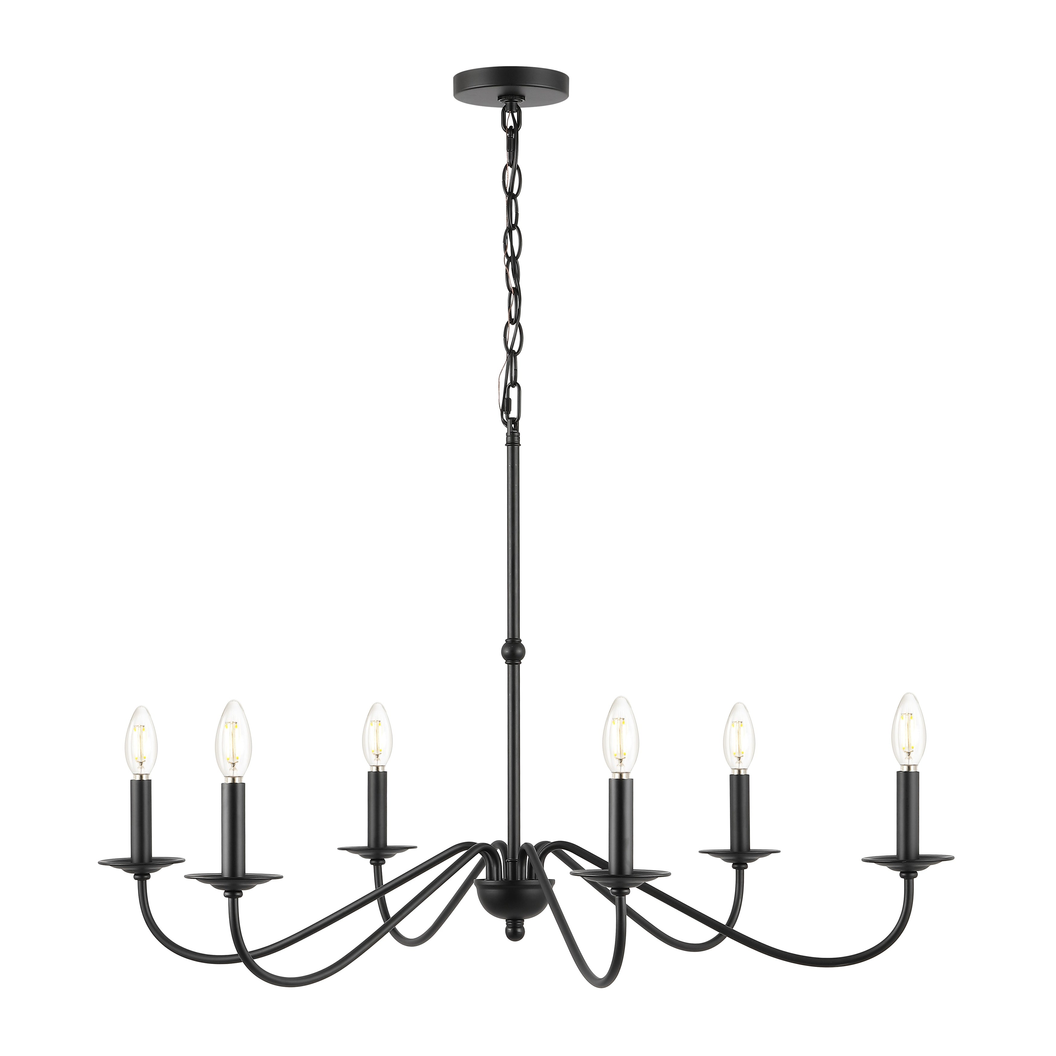 34,75 € 6-flammiger LED-Kronleuchter aus Eisen, von JONATHAN Y