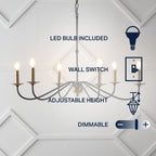 34,75 € 6-flammiger LED-Kronleuchter aus Eisen, von JONATHAN Y