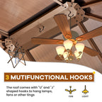 EROMMY Pavillon mit festem Dach, Pergola mit Doppeldach, Netz und Vorhängen, robuste Überdachung für Terrasse, Garten und Poolpartys