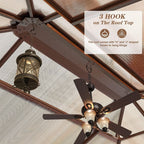 EROMMY Pavillon mit festem Dach, Pergola mit Doppeldach, Netz und Vorhängen, robuste Überdachung für Terrasse, Garten und Poolpartys