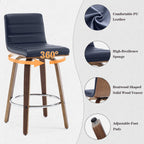 26/29 Barhocker/Tresenhocker aus Kunstleder, drehbar, 2er-/3er-Set