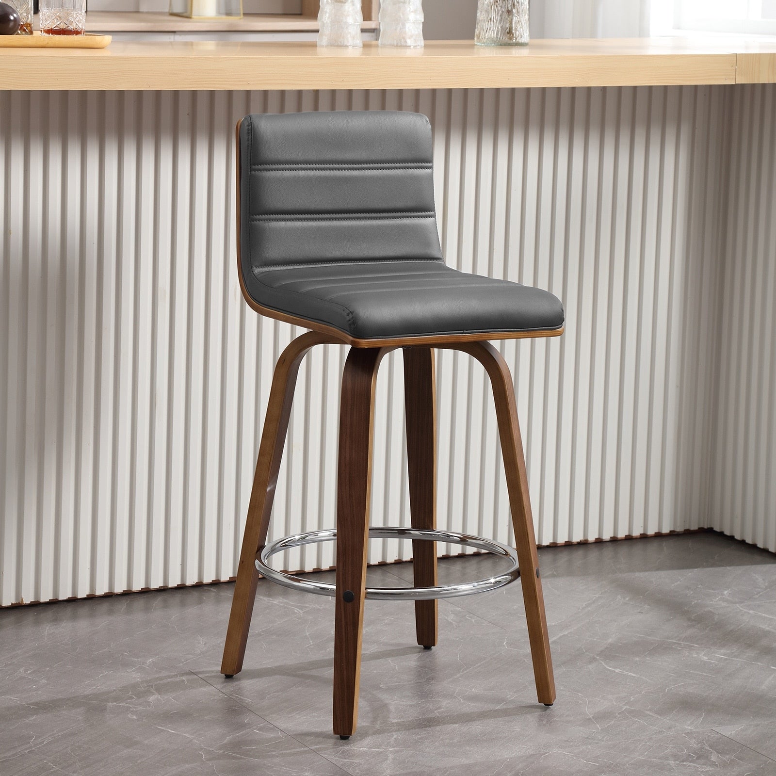 26/29 Barhocker/Tresenhocker aus Kunstleder, drehbar, 2er-/3er-Set