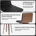 26/29 Barhocker/Tresenhocker aus Kunstleder, drehbar, 2er-/3er-Set