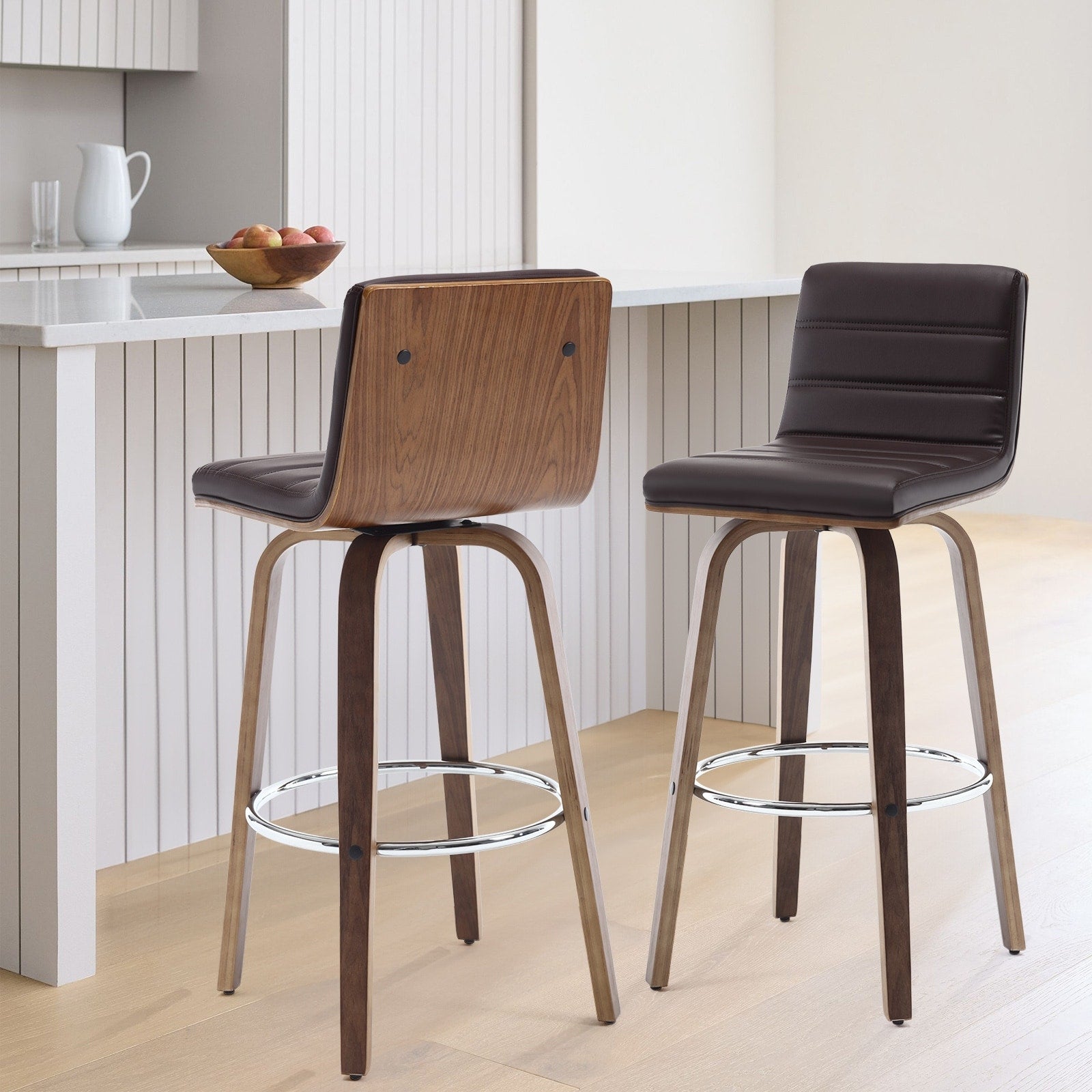 26/29 Barhocker/Tresenhocker aus Kunstleder, drehbar, 2er-/3er-Set