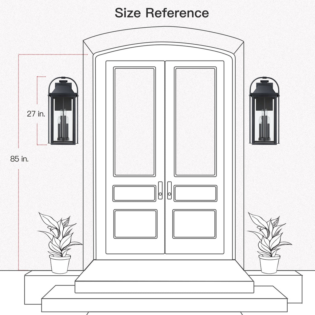 Brits Schwarze Außenwandlaterne
