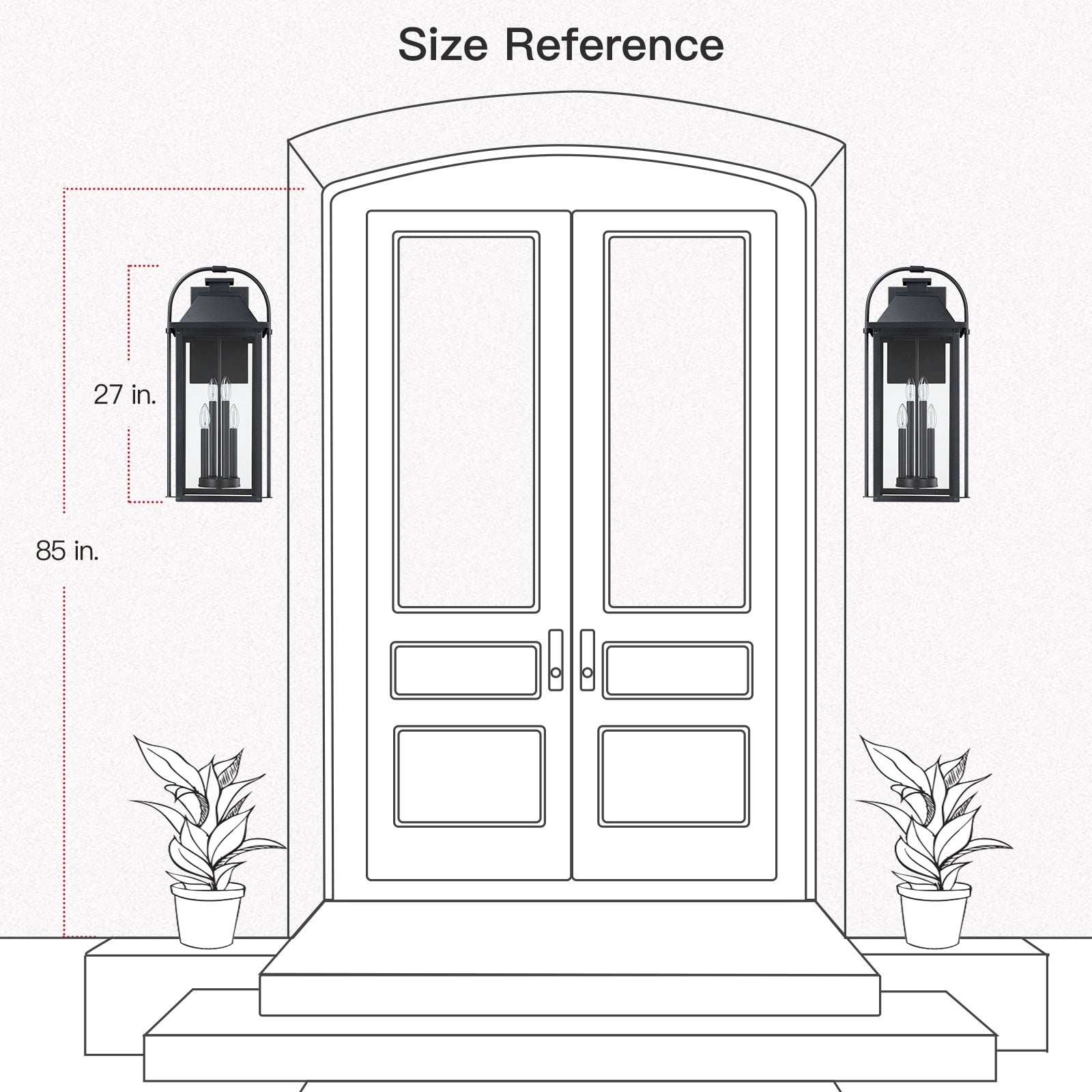 Brits Schwarze Außenwandlaterne