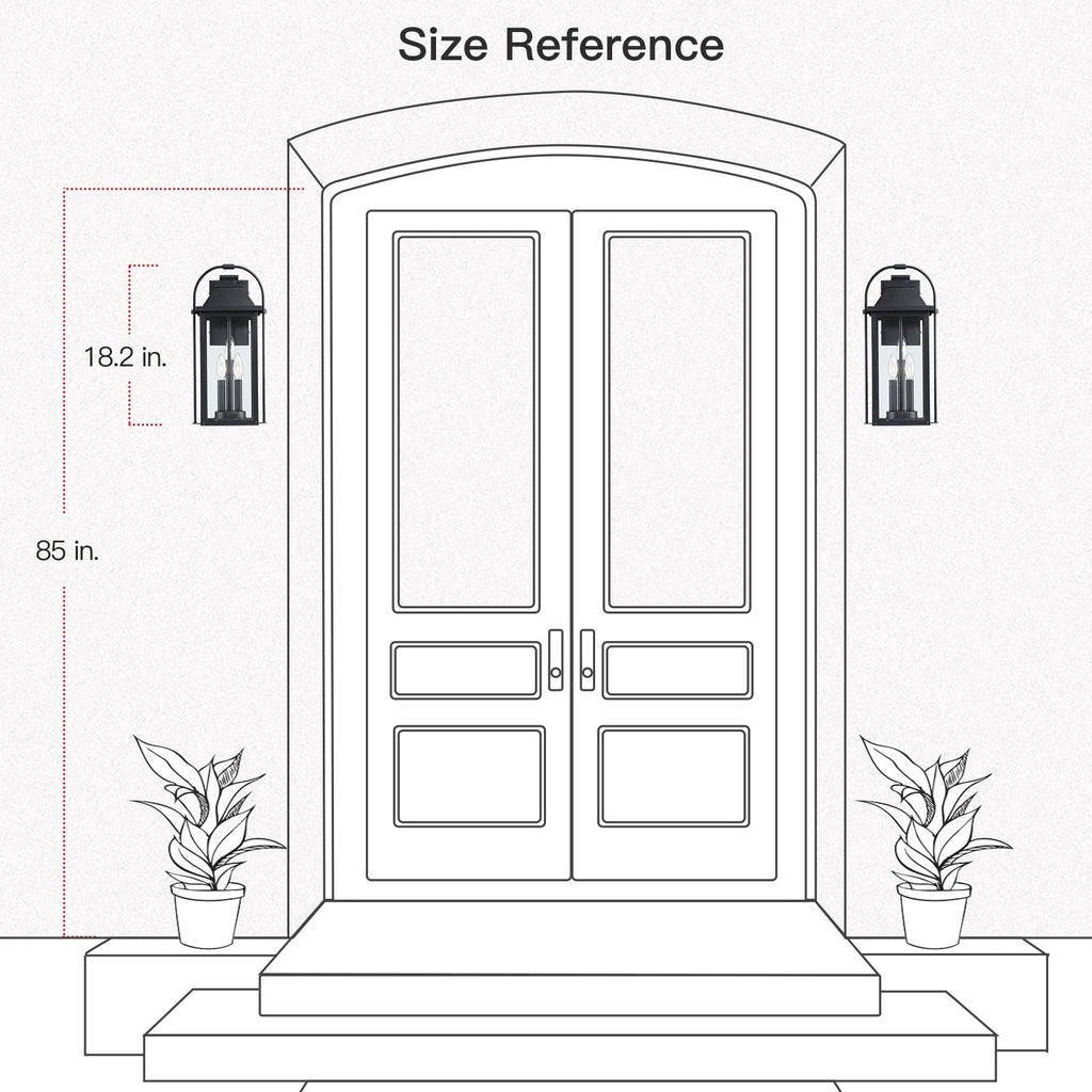 Brits Schwarze Außenwandlaterne
