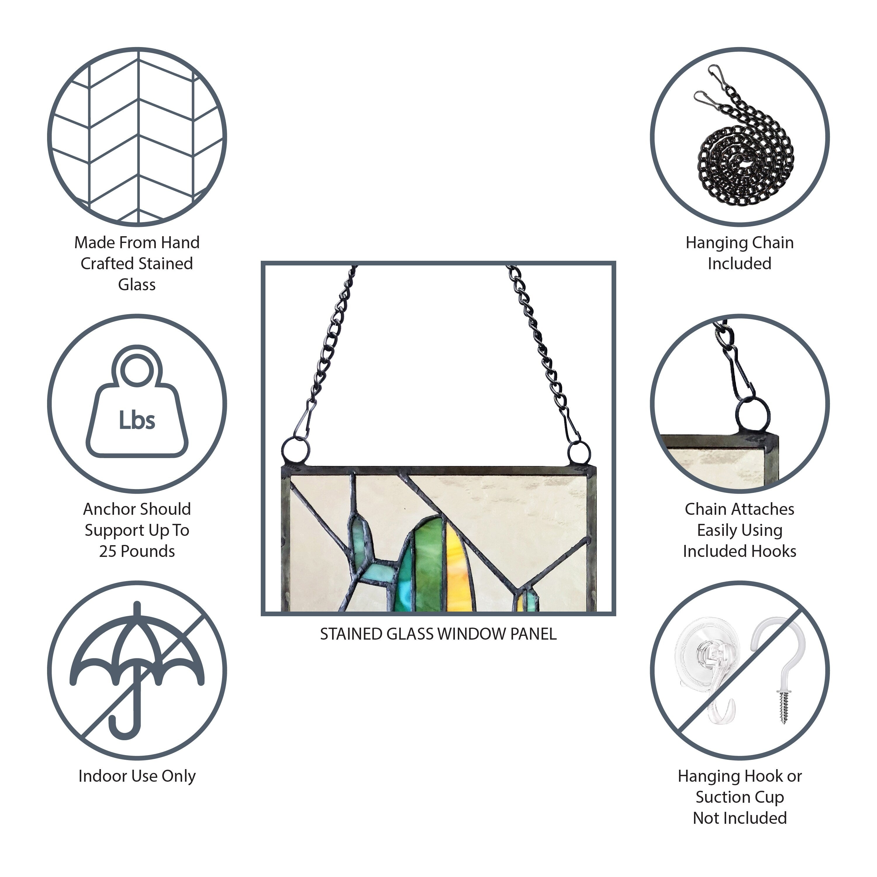 22 H Viktorianisches Buntglasfenster von River of Goods