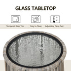 3-teiliges Bistro-Set aus Rattan für den Außenbereich, wetterfeste Rattanmöbel, Terrassenstühle mit Kissen