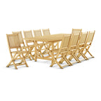 Amazonia 11-teiliges FSC-zertifiziertes Teakholz-Gartenmöbelset – für 10 bis 11 Personen