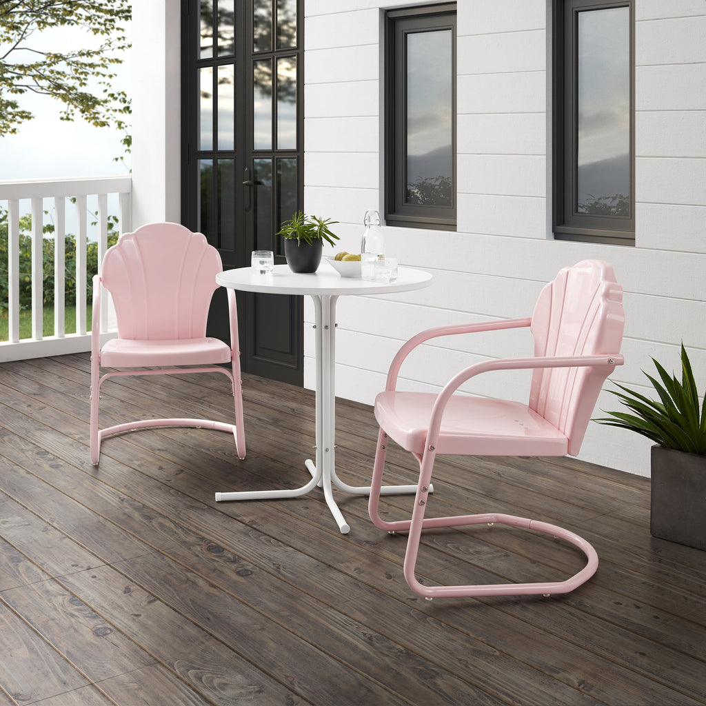 Crosley Tulip 3-teiliges Bistro-Set für den Außenbereich – 98 cm B x 29 cm T x 32,88 cm H
