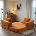 70,87 Gepolstertes Schlafsofa, ausziehbarer Sessel, bequemes Sofa für Wohnzimmer und Schlafzimmer, Chenille-Stoff