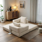 70,87 Gepolstertes Schlafsofa, ausziehbarer Sessel, bequemes Sofa für Wohnzimmer und Schlafzimmer, Chenille-Stoff