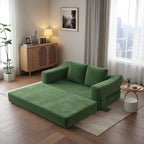 70,87 Gepolstertes Schlafsofa, ausziehbarer Sessel, bequemes Sofa für Wohnzimmer und Schlafzimmer, Chenille-Stoff
