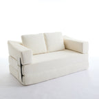 70,87 Gepolstertes Schlafsofa, ausziehbarer Sessel, bequemes Sofa für Wohnzimmer und Schlafzimmer, Chenille-Stoff