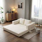 70,87 Gepolstertes Schlafsofa, ausziehbarer Sessel, bequemes Sofa für Wohnzimmer und Schlafzimmer, Chenille-Stoff