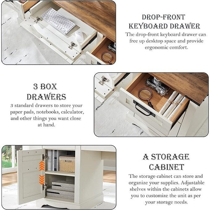 60 Schreibtische im Landhausstil, Schreibtische aus Holz für das Homeoffice, Computertische