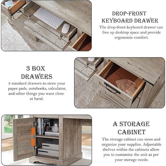 60 Schreibtische im Landhausstil, Schreibtische aus Holz für das Homeoffice, Computertische