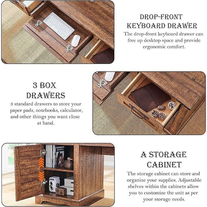 60 Schreibtische im Landhausstil, Schreibtische aus Holz für das Homeoffice, Computertische