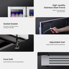 24-Zoll-Wein-/Getränkekühlschrank, 20 Flaschen/60 Dosen, Zweizonen-Kühlschrank – 24 Zoll