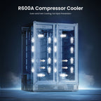 24-Zoll-Wein-/Getränkekühlschrank, 20 Flaschen/60 Dosen, Zweizonen-Kühlschrank – 24 Zoll