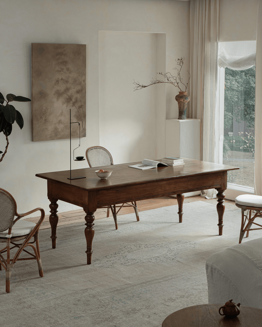 Indonesische Vintage-Teakholztische