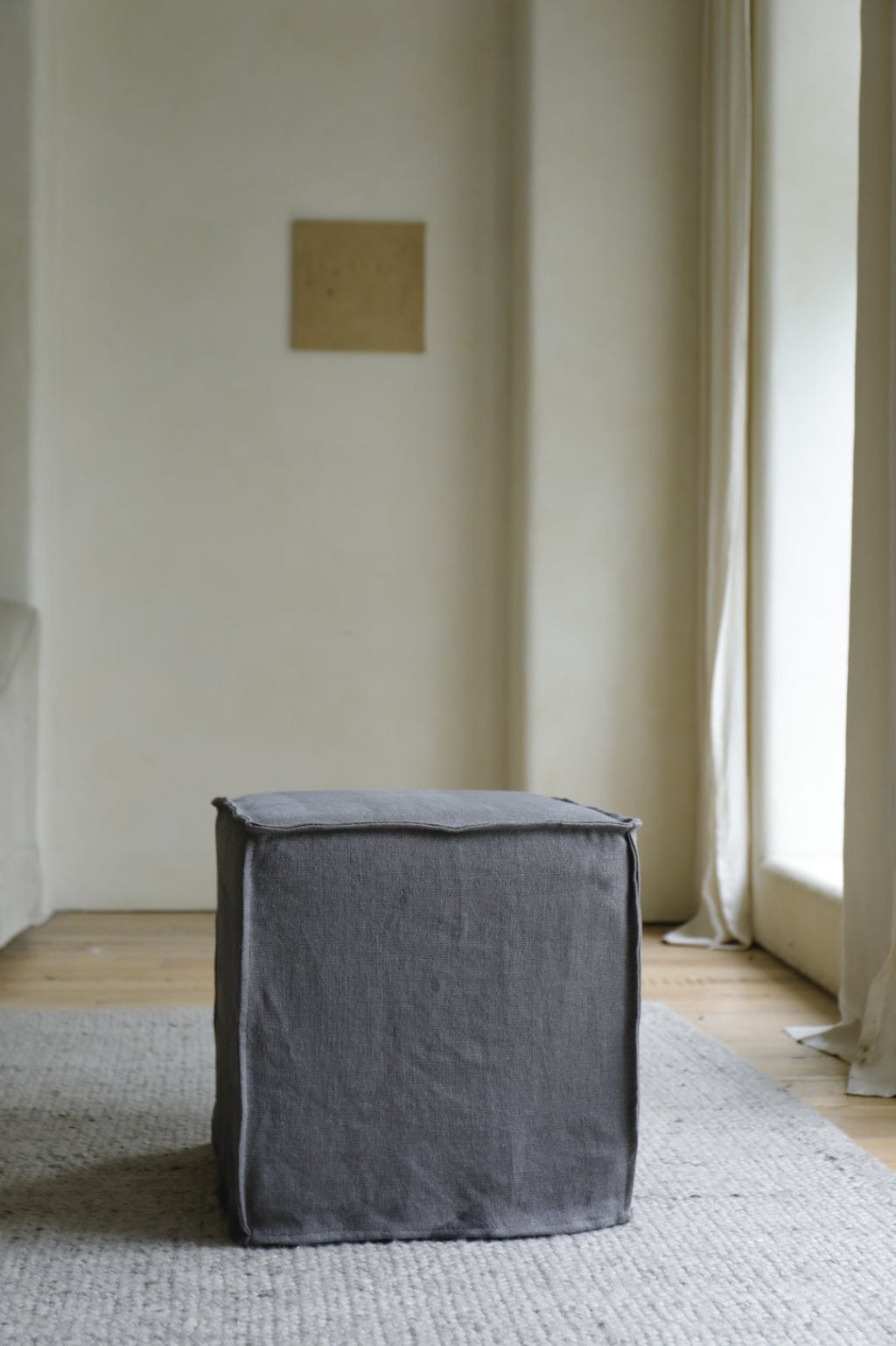 Cube Leinen-Ottomane