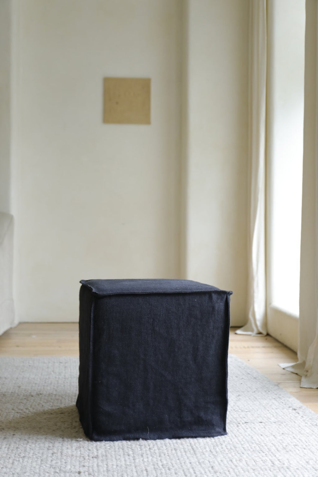 Cube Leinen-Ottomane